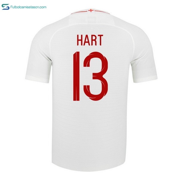 Camiseta Inglaterra 1ª Hart 13 2018 Blanco